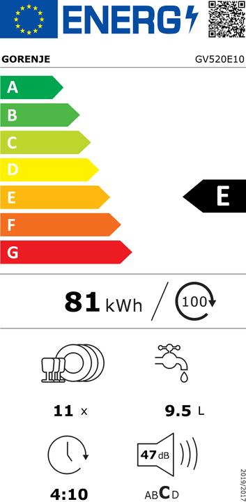 Energie-Label Gorenje GV 520E 10