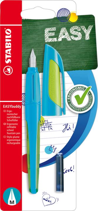 Immagine prodotto STABILO EASYbuddy FRESH EDITION stilografica per la scuola con pennino medio M (Blu, 1 x)
