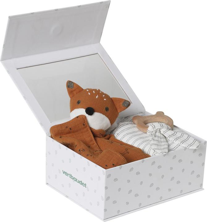 Immagine prodotto Vertbaudet Set regalo per bebè: fasce, telo per le coccole e giocattolo da afferrare con confezione regalo