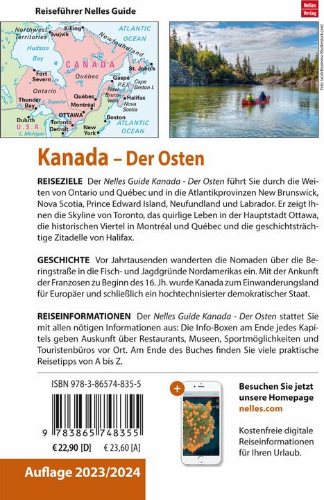 Actual product image Nelles Guide Reiseführer Kanada: Der Osten (German, Nelles Publishing House, 2024)