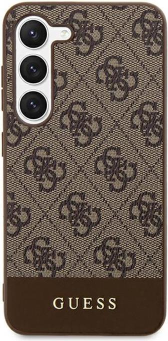 Productafbeelding Guess Hoesje voor S24+ S926 GUHCS24MG4GLBR hardcase 4G Stripe Collection bruin (Samsung Galaxy S24+)