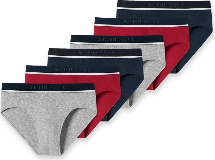 Produktbild Schiesser 6er Pack 95/5 Organic Cotton Rio Slip / Unterhose (M, 6er Pack)