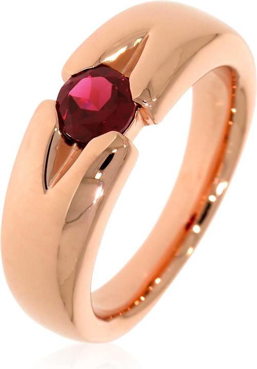 Image du produit Xen Bague avec rhodolite de 5 mm env. 0,54 ct. plaquée or rose (58, Argent 925)