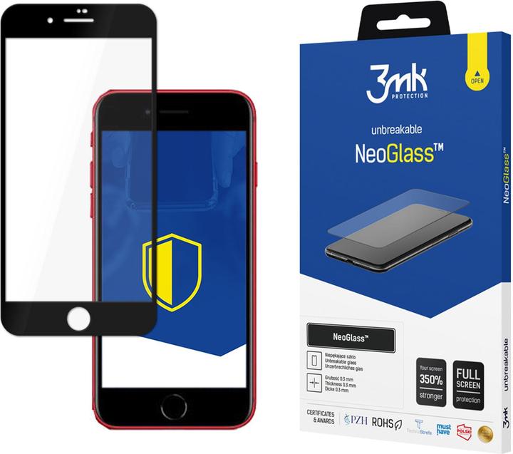 Actual product image 3MK NeoGlass for iPhone7 / 8 / SE 2020 black frame (1 Piece, Apple iPhone SE (3rd Gen), Apple iPhone SE (2nd Gen), Apple iPhone 7)
