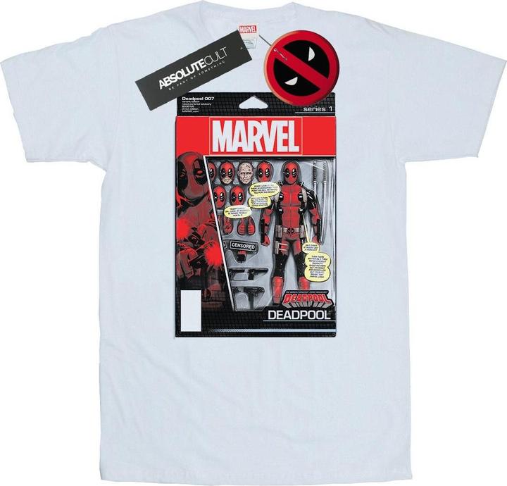Actual product image Mens Deadpool Action Figure T-Shirt (XXL)
