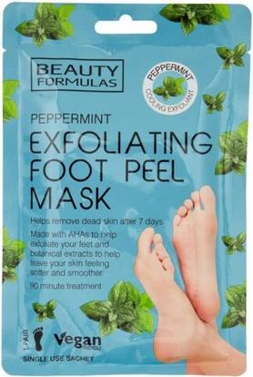 Image du produit Beauty Formulas Formules de beauté Masque exfoliant pour les pieds au poivre de menthe, 1 paire (Masque de pied)