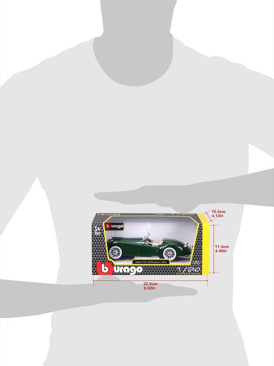 Actual product image Bburago 18-22018 - Jaguar XK 120 Roadster (1951) dark green - 1:24