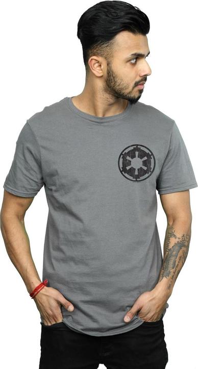 Immagine prodotto Star Wars The Mandalorian Galactic Empire Insignia Breast Print Maglietta Uomo (XXL)