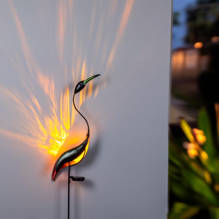 Produktbild HI Solar-LED-Vogel-Gartenstecker: 120cm