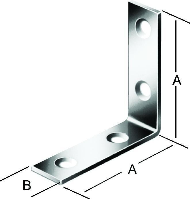 Image du produit Vormann Équerre de chaise longueur 60 x 60 mm largeur 18 mm épaisseur 2 mm acier zingué bleu (100 pcs)