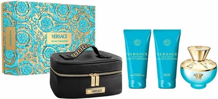 Image du produit Versace Dylan Turquoise pour Femme Noël 2024 Eau de Toilette / BShower Gel / Body Lotion / Case (Set parfum)