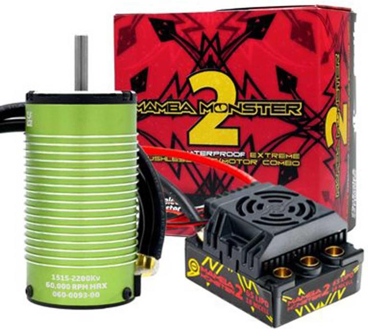 Actual product image Castle Creations CASTLE CREATION MAMBA MONSTER-2 1:8 25V WP REGLER & 1515-2200KV V2 Sensored Motor
