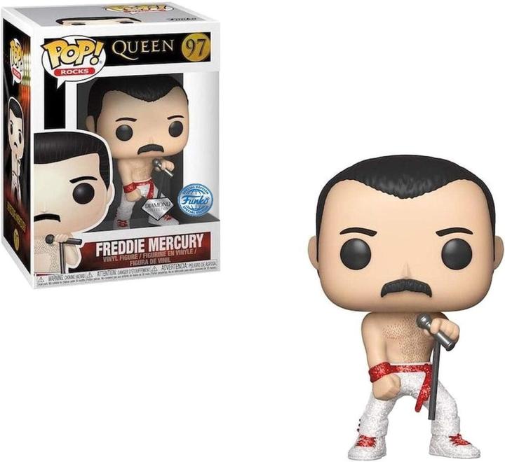 Actual product image Funko POP! Queen Freddie Mercury (Shirtless Concert) Diamond FYE