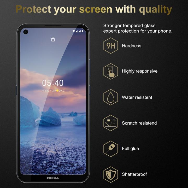 Immagine prodotto Cadorabo Vetro di protezione del display a schermo intero (1 Pezzo/i, Nokia 5.4)