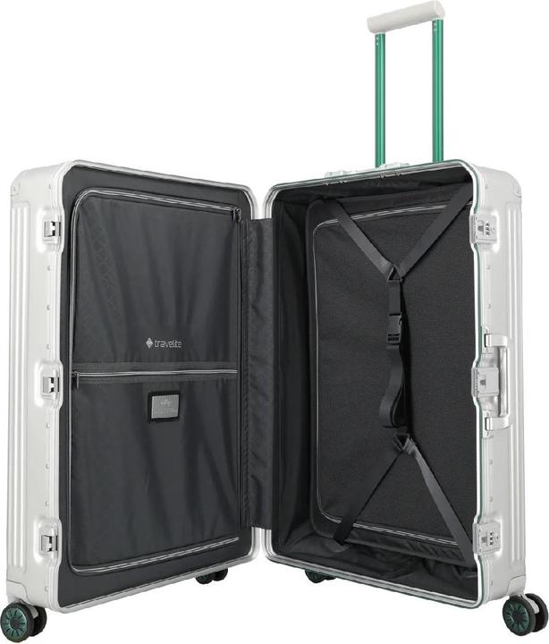 Immagine prodotto Travelite Next - Trolley L, Silber-Grün (100 l, L (90 - 115l))