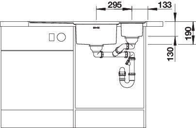 Actual product image Blanco AXIS III 6 S-IF (Top-mounted sink, 100 cm, 51 cm)