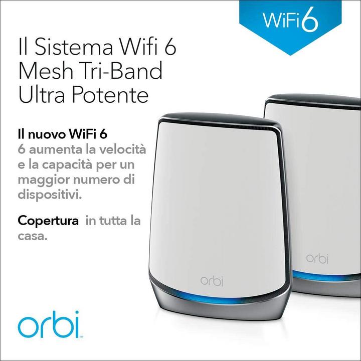 Image du produit Netgear Système mesh Orbi WiFi 6 AX6000 (RBK852)