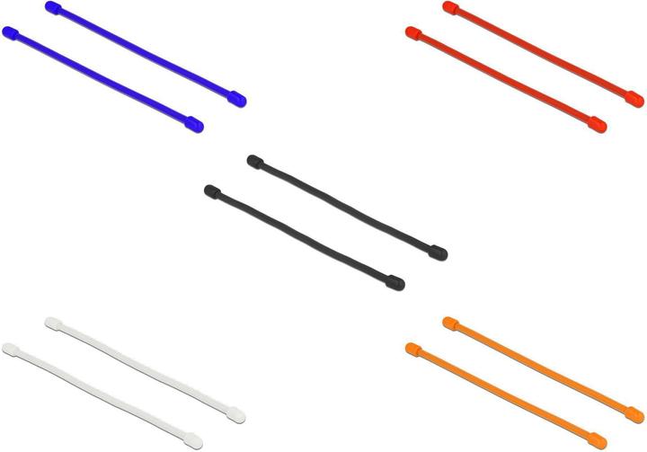 Actual product image Delock Cable ties 150mm x 4mm multicoloured, 10 pieces (Plastic cable ties, 150 mm, 10 pcs.)