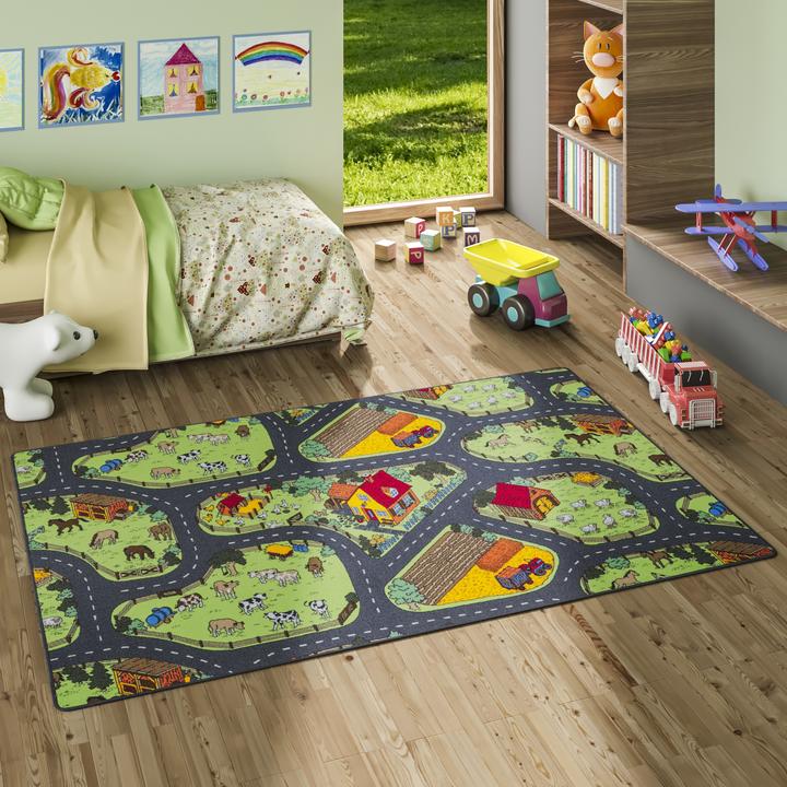 Immagine prodotto Snapstyle I bambini giocano alla fattoria di tappeti (80 x 240 cm)
