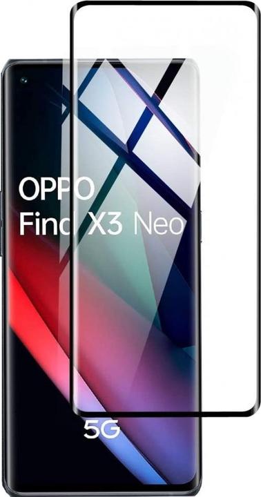 Produktbild Screenguard Oppo Find X3 Neo Full Screen Panzerglas Schutzfolie 2.5D 9H (1 Stück, Oppo Find X3 Neo)