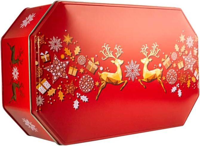 Actual product image miniSchoggi Cookie tin Christmas moose, 238 x 147 x 75 mm