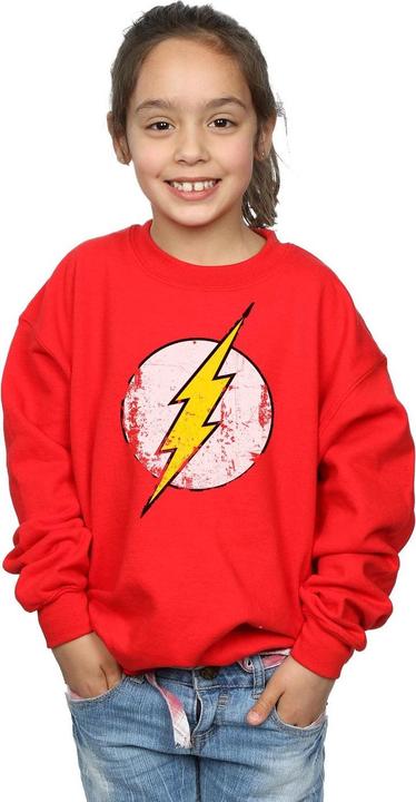 Actual product image Girls Flash Distressed Logo Sweatshirt (116)