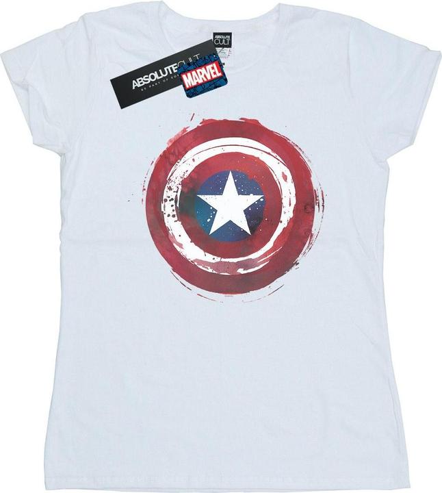 Immagine prodotto Captain America Splatter Shield Maglietta Donna (L)