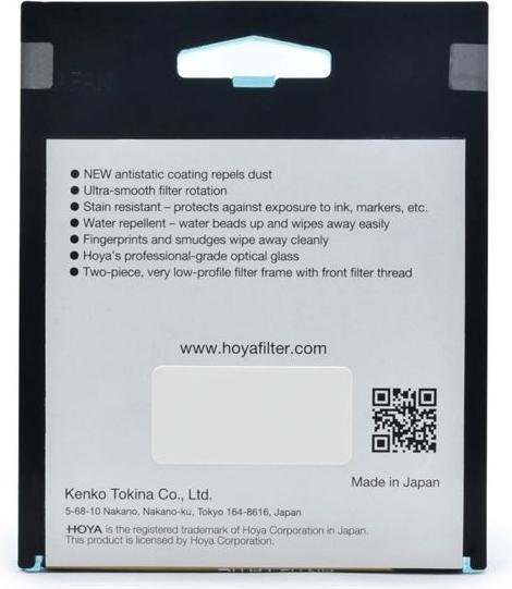 Actual product image Hoya Fusion Antistatic Next CIR-PL Filter (62 mm, Polarizing filter, 62 mm)