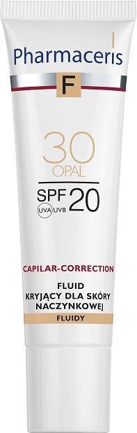 Pharmaceris F, Abdeckung von Flüssigkeit für Kapillarkorrekturkapillaren, SPF 20, 30 Opal, 30 ml