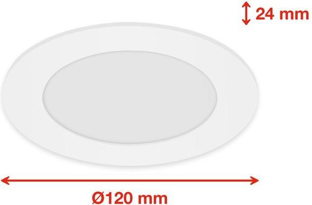 Produktbild Telefunken LED Einbauleuchte IP23 dimmbar WiFi RGBW 6W 600 lm warmwei - tageslichtwei rund wei 12/110 mm (600 lm)