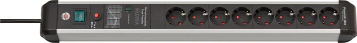 Produktbild Brennenstuhl Premium Protect-Line PDU, 8 sockets, 3m, Silver/gray, with switch and surge protecti...