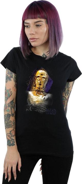 Actual product image Star Wars Womens/Ladies The Last Jedi C-3PO Brushed Cotton T-Shirt (S)