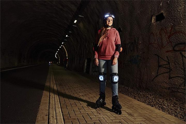 Actual product image Hudora Protectors LED (M, Elbow protectors, Knee pad, Unique specimen)