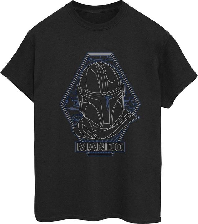 Star Wars The Mandalorian Outline Helm Diamond TShirt (3XL)