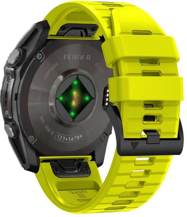 Actual product image Tech-Protect SILICONE LINE GARMIN FENIX 5X / 5X PLUS / 6X / 6X PRO / 7X / 8 (51 MM) LIME