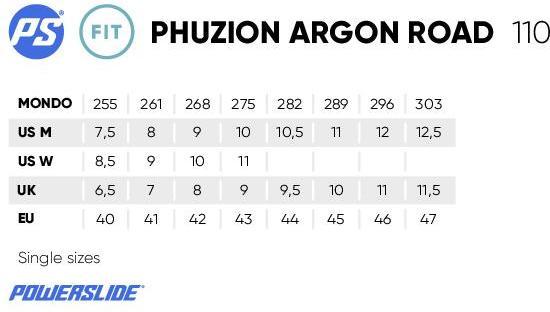 Actual product image Powerslide PHUZION SKATES Argon Road Black 110 42 (42)