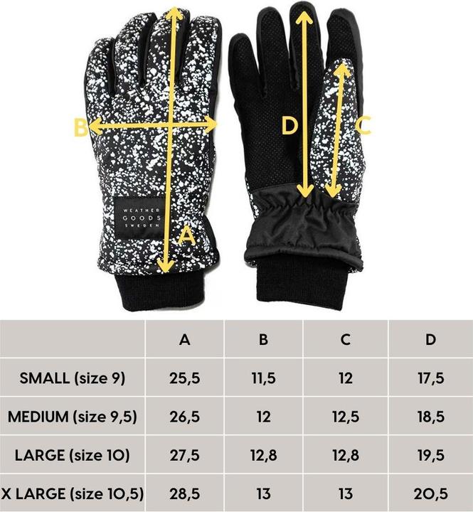 Actual product image Weathergoods LUNA Reflective Finger Gloves Splatter M (M)