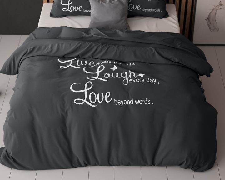 Produktbild Sleeptime Bettbezug Live, laugh and love (Duvetbezug, 240 x 220 cm)