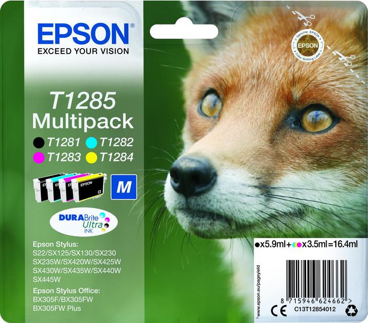 Produktbild Epson MULTIPACK 4-COL T1285 INK SECU (M, BK, C, Y)