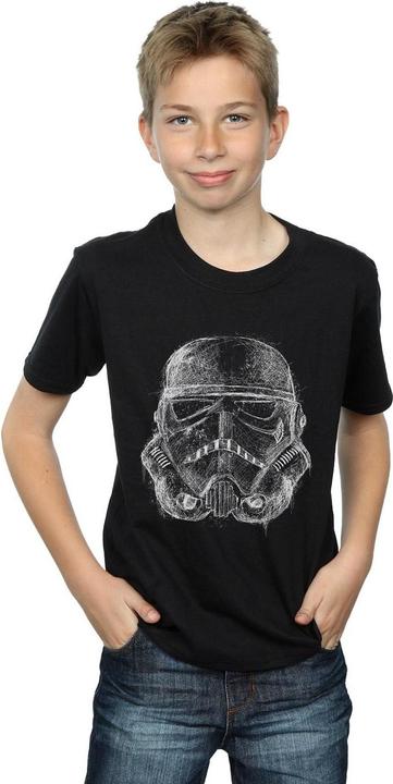 Immagine prodotto Star Wars Stormtrooper Scribble Helmet Maglietta Ragazzi (152, 158)