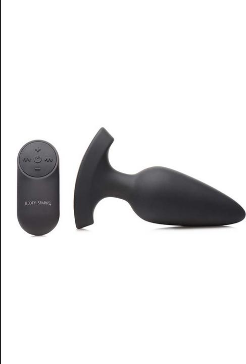 Actual product image XR Brands Laser Heart Large Anal Plug with Remote Control