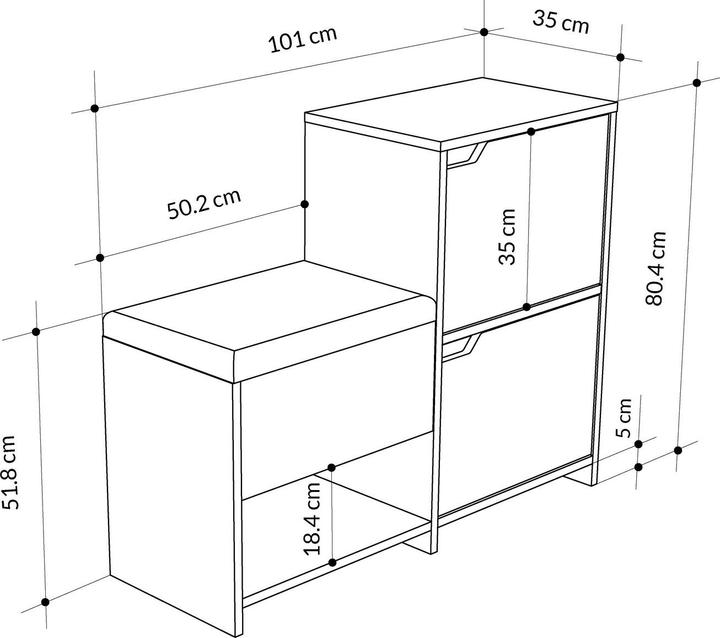 Produktbild Skye Decor Haven (101.5 x 35.5 x 80.5 cm)