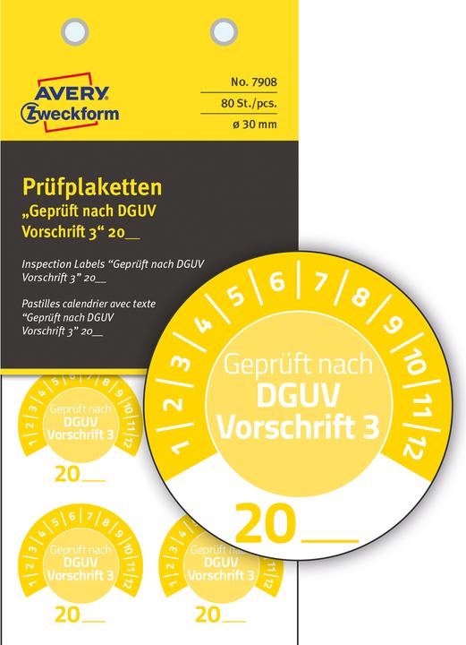 Actual product image Avery Test badges