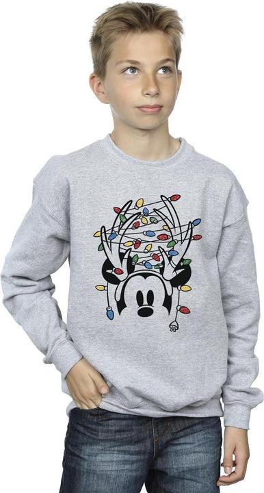 Actual product image Disney Boys Mickey Mouse Christmas Head Lights Sweatshirt (116)