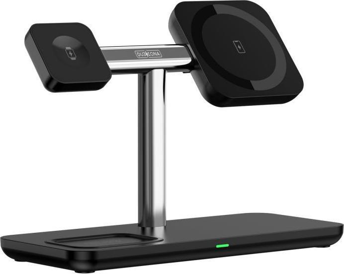 Actual product image Duzzona W6 3-in-1 Wireless Charger Stand - Black (15 W)