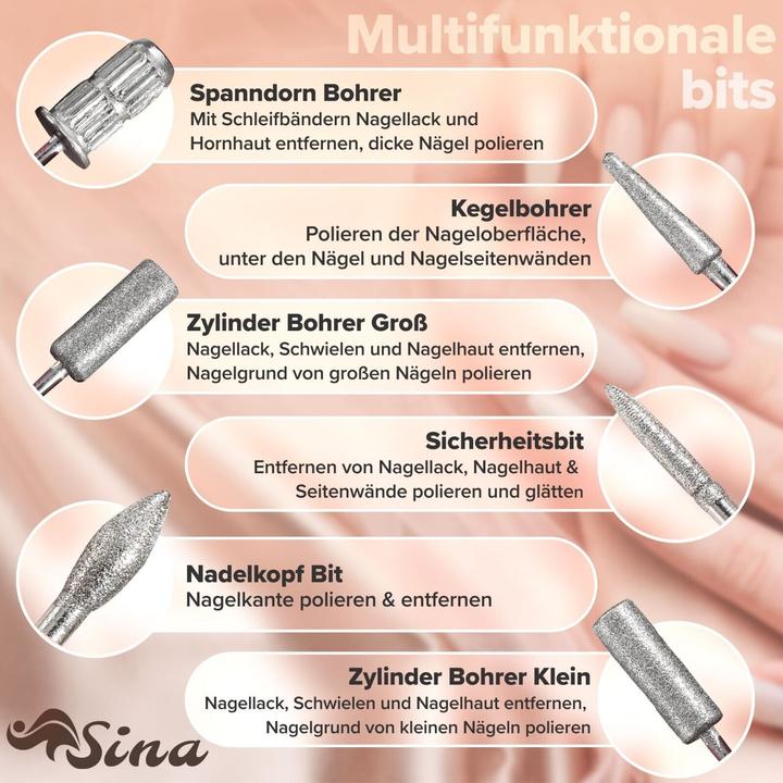 Image du produit Sina Set de fraises à ongles