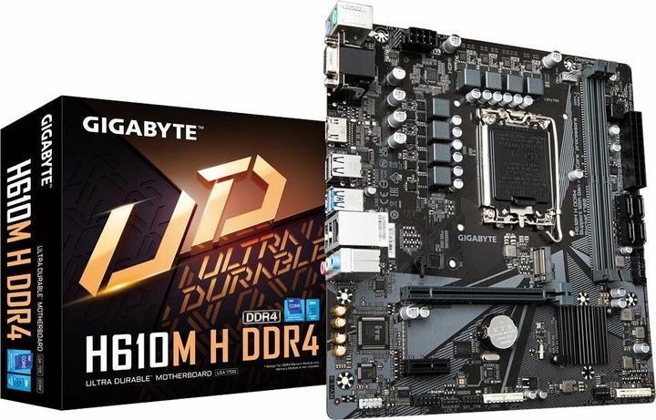Immagine prodotto Gigabyte H610M H DDR4 (rev. 1.0) (LGA 1700, Intel H610 Express, mATX)