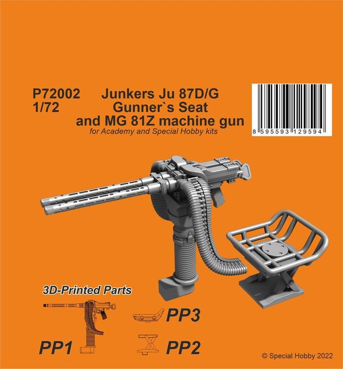 Produktbild CMK Ju 87D/G Gunner's Seat and MG 81Z machine gun / for Academy/SH