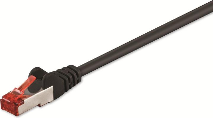 Goobay cavo patch CAT 6, S/FTP (PiMF), nero, 0,5 m (S/STP, CAT6, 0.50 m)