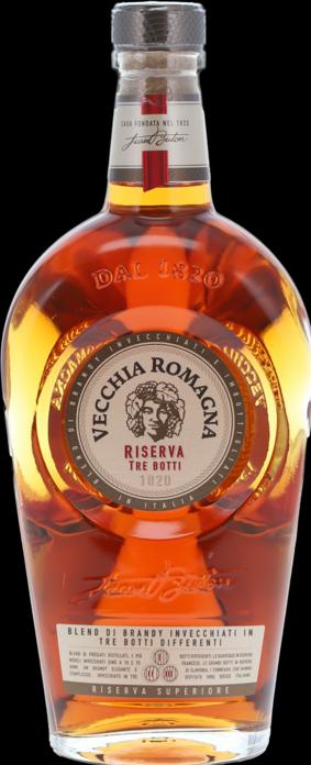 Actual product image Vecchia Romagna Riserva Tre Botti + GB 40,8% Vol. 0,7l